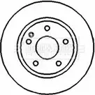 Тормозной диск BORG & BECK NB5WY BBD4411 4 0UO44T 3144980