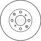 Тормозной диск BORG & BECK 0DYMUZE Honda Logo TZKR 2K BBD4423