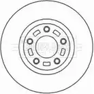 Тормозной диск BORG & BECK CIQI5SO Mazda 3 (BL) 2 Хэтчбек 2.0 MZR 147 л.с. 2009 – 2013 BBD4449 L5 VQW