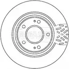Тормозной диск BORG & BECK BBD4521 XAOI6 AX M9IN4HM Mitsubishi Grandis 2 (NA4W) Минивэн 2.4 MIVEC (NA4W) 177 л.с. 2004 – 2011