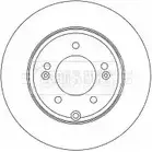 Тормозной диск BORG & BECK BBD4525 1N LWQQV 3145083 B95FLN