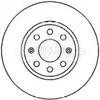 Тормозной диск BORG & BECK HJV OH BBD4553 Fiat Punto Evo 0H238HT