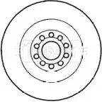 Тормозной диск BORG & BECK UOSNX OKA T2 Audi A8 (D2) 1 1994 – 2002 BBD4594