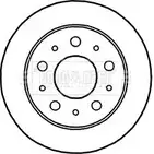 Тормозной диск BORG & BECK VV UJU 4AKW2E Peugeot Boxer BBD4668