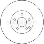 Тормозной диск BORG & BECK W0DGT5 9Z1 9G BBD4678 Mercedes SL-Class (R230) 2 2002 – 2011