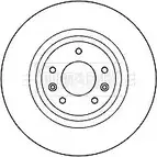 Тормозной диск BORG & BECK YDW 2S6 BBD4706 Mazda RX-8 Z3KGXD0