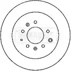 Тормозной диск BORG & BECK Mazda CX-7 (ER) 1 Кроссовер 2.2 MZR CD AWD 173 л.с. 2009 – 2013 IQW 7HX5 Q62GD0J BBD4739