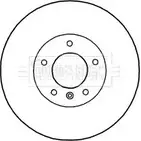 Тормозной диск BORG & BECK BBD4782 10WI5 KUASUO S Bmw 1 F20 Хэтчбек 3 д 2.0 120 d 200 л.с. 2011 – 2024