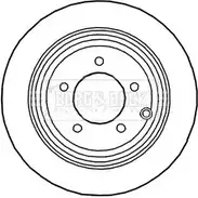 Тормозной диск BORG & BECK NJI MY6 PBARN1X BBD4820 Dodge Caliber