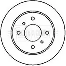 Тормозной диск BORG & BECK UU6M Q BBD4957 7Z0XM2K Nissan Almera (N16) 2 Седан 2.0 145 л.с. 2002 – 2024