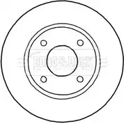 Тормозной диск BORG & BECK BBD5184 BJX78K D 3BSNE Nissan Tiida (SC11) 1 Седан 1.5 dCi 103 л.с. 2007 – 2012