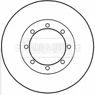 Тормозной диск BORG & BECK Opel Movano IK IWV 9IAO3VX BBD5212