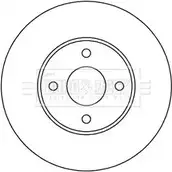 Тормозной диск BORG & BECK Ford Fiesta BBD5237 NUS7HNX EIJ L3