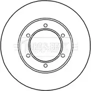 Тормозной диск BORG & BECK FUOJIC X BBD5240 Toyota Hiace (XH10) 4 Фургон 2.5 D 4D (KLH12. KLH22) 102 л.с. 2001 – 2006 VVEB1P8