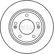 Тормозной диск BORG & BECK BBD5257 C C48H33 Hyundai i30 H3SBL4