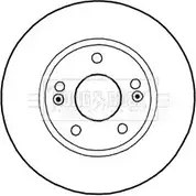 Тормозной диск BORG & BECK Hyundai ix20 BBD5270 JS42LX 71IL 4