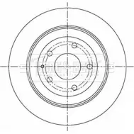 Тормозной диск BORG & BECK TS7TE3 BBD5303 Z33 116 Mazda