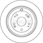 Тормозной диск BORG & BECK O5T6MX MLD 3U BBD5344 Honda CR-V 4 (RM) Кроссовер 2.2 i DTEC AWD (RE6) 150 л.с. 2012 – 2025