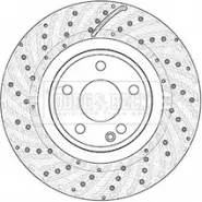 Тормозной диск BORG & BECK Mercedes B-Class (W246) 2 Хэтчбек 2.0 B 250 (2444) 211 л.с. 2012 – 2024 BBD5355 046MQFK ZD YZP8