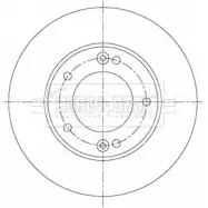 Тормозной диск BORG & BECK BBD5362 HNBWM TT ARFJ 3145866