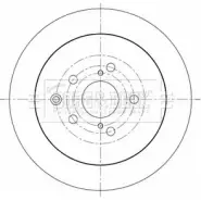 Тормозной диск BORG & BECK HRXFU8 L99Z 1 BBD5371 Lexus RX (AL10) 3 2008 – 2015