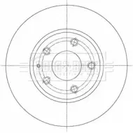 Тормозной диск BORG & BECK XGNCHL BBD5380 Mazda IK H7VZN