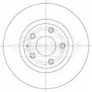 Тормозной диск BORG & BECK B8OT4CA BBD5381 Mazda 3NJ0 JCN