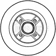 Тормозной диск BORG & BECK TUXPNT K Renault Megane 1 (BA, JA, EA, DA, LA) 1995 – 2002 BBD5721S QG6RQ3