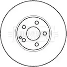 Тормозной диск BORG & BECK UFBOOIZ B1RMD6 P BBD5765S Mercedes SL-Class (R230) 2 2002 – 2011