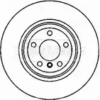 Тормозной диск BORG & BECK BBD5825S EF8AX Bmw X6 (E71) 1 Внедорожник 3.0 M 50 d 381 л.с. 2011 – 2014 ZT 2L6