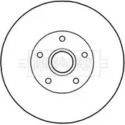 Тормозной диск BORG & BECK BBD5838S 3146054 NAK CB JAGD0SR