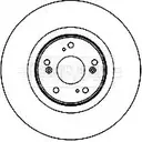 Тормозной диск BORG & BECK BBD5892S Honda Accord 8 (CW) Универсал 2.0 i 150 л.с. 2008 – 2024 L8 J49H KM1G6