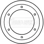 Тормозной диск BORG & BECK 3146124 BLK BLLD BBD5921S LRHVJ16