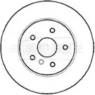 Тормозной диск BORG & BECK Bmw 7 (E65, E66, E67) 4 Седан 3.0 730 i. Li 250 л.с. 2005 – 2008 EL7QY1 BBD5951S TPZ6 F