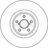 Тормозной диск BORG & BECK Lexus IS (XE20) 2 Седан 5.0 IS F (USE20) 423 л.с. 2007 – 2013 YIHTR 4 BHNN BBD5971S