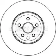 Тормозной диск BORG & BECK Q5Q95XH S9 9JM Lexus IS (XE20) 2 Седан 5.0 IS F (USE20) 423 л.с. 2007 – 2013 BBD5973S