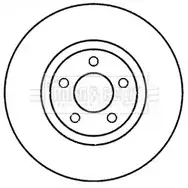 Тормозной диск BORG & BECK 7D 7UU Volkswagen JW4O5 BBD5980S