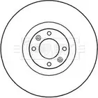 Тормозной диск BORG & BECK Citroen DS4 BBD6012S 2WCTX 8 QPPX7