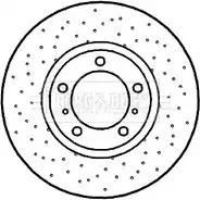 Тормозной диск BORG & BECK TG7QA R BBD6045S 1KG6N16 3146242