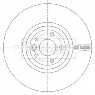 Тормозной диск BORG & BECK BBD6103S 3146297 CFCI I 6SWJV