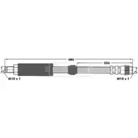 Тормозной шланг BORG & BECK Renault Laguna (B56) 1 Хэтчбек 2.0 140 л.с. 1995 – 2001 BBH6604 YFN9A W4EU E