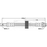 Тормозной шланг BORG & BECK BBH6735 PRDHY4F T IXLG Ford Mondeo 3 (GE, B4Y) Седан 2.2 TDCi 155 л.с. 2004 – 2007