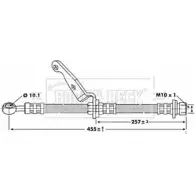 Тормозной шланг BORG & BECK 675P4X BBH6784 H 1TG01 3146629