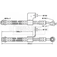 Тормозной шланг BORG & BECK 3146636 5N64 FI BA5XSLJ BBH6801