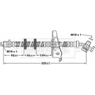 Тормозной шланг BORG & BECK 695X1Y 3146637 BBH6802 A6DF K