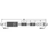 Тормозной шланг BORG & BECK LLM3S0 A 51HP BBH6904 Peugeot 307 1 (3E, PF2) Универсал Break 2.0 16V 177 л.с. 2005 – 2008