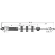 Тормозной шланг BORG & BECK A4P9 BT2 17V710C BBH6905 Peugeot 406