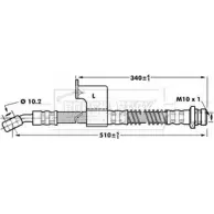 Тормозной шланг BORG & BECK BBH7032 3146837 WIUC I62 WJTYOCN