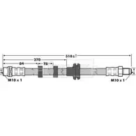 Тормозной шланг BORG & BECK BBH7075 IDY4U4 CX PU2M7 Land Rover Range Rover 3 (L322) 2002 – 2012