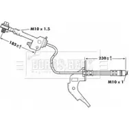 Тормозной шланг BORG & BECK 0C15TOU VIO6 VQ BBH7122 Opel Meriva (B) 2 2010 – 2017